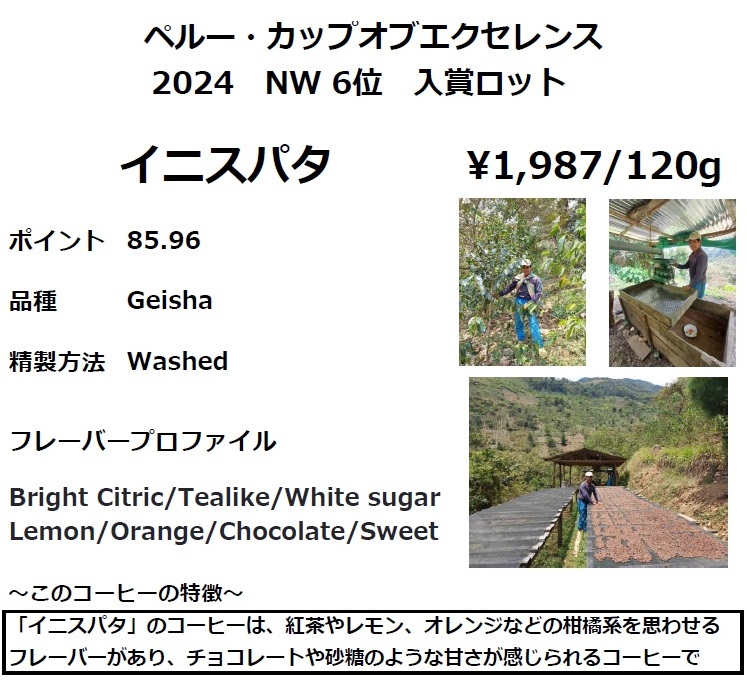 【今月のおすすめコーヒー豆】